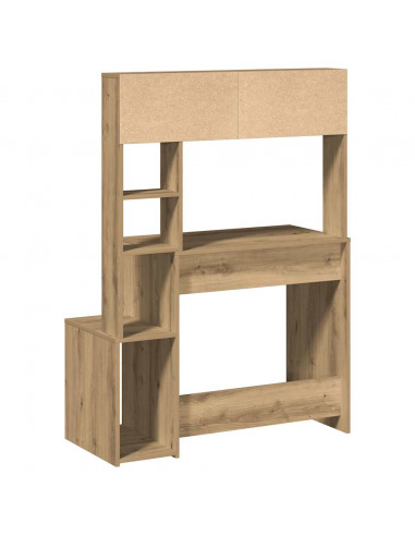 Scrivania Mensole Rovere Artigianale 100x45x140 cm Truciolato