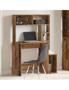 Scrivania Mensole Legno Vecchio 100x45x140 cm Legno Multistrato 2