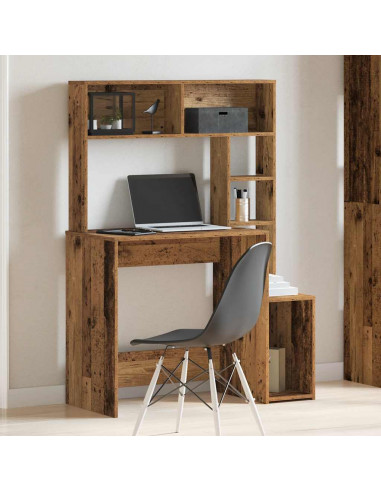 Scrivania Mensole Legno Vecchio 100x45x140 cm Legno Multistrato