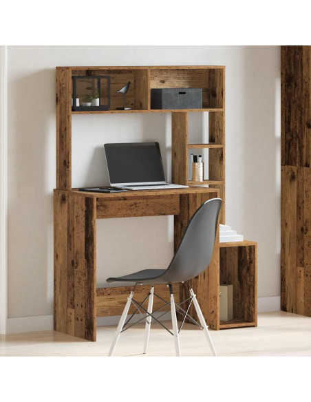 Scrivania Mensole Legno Vecchio 100x45x140 cm Legno Multistrato