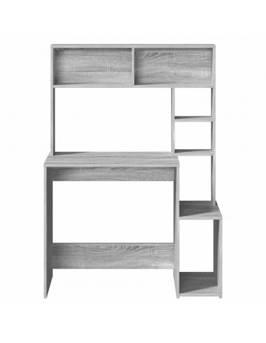 Scrivania Mensole Grigio Sonoma 100x45x140 cm Legno Multistrato