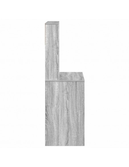 Scrivania Mensole Grigio Sonoma 100x45x140 cm Legno Multistrato