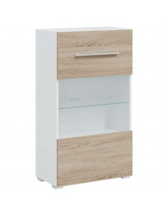 Mobile TV 5 pz con Illuminazione a LED Rovere Sonoma Truciolato