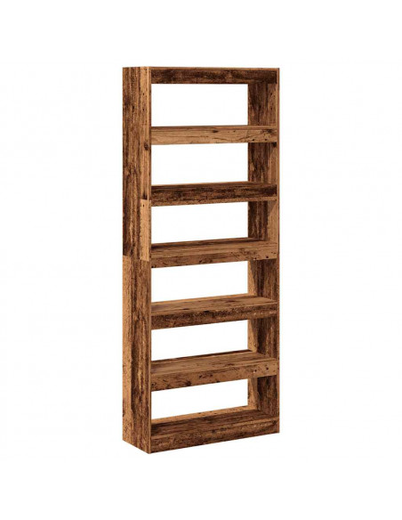 Libreria/Divisorio in Legno Vecchio 80x30x198 cm