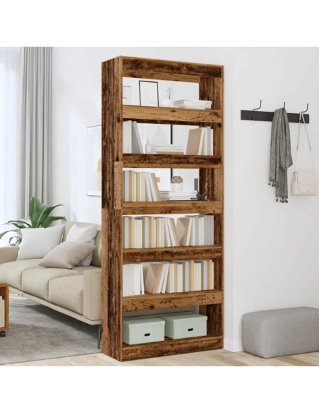 Libreria/Divisorio in Legno Vecchio 80x30x198 cm
