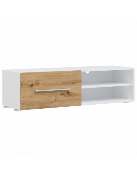 Mobile TV 5 pz con Illuminazione a LED Rovere Artigianale