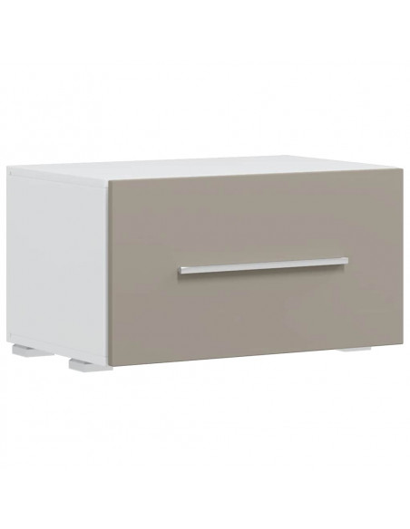 Mobile TV 5 pz con Illuminazione a LED Grigio Pietra Truciolato