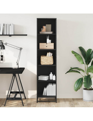 Libreria Nera 40x35x170,5 cm in Legno Multistrato
