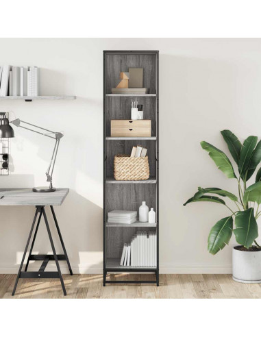 Libreria Grigio Sonoma 40x35x170,5 cm in Legno Multistrato