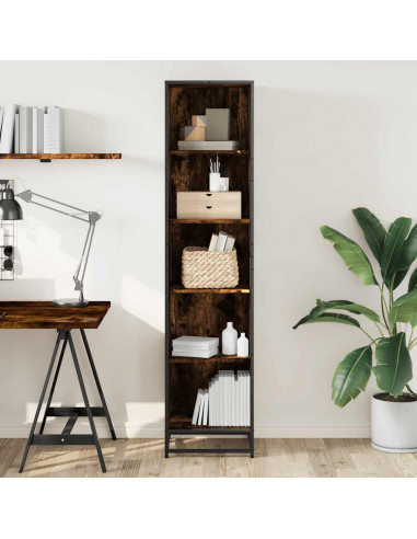Libreria Rovere Fumo 40x35x170,5 cm in Legno Multistrato