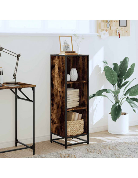 Libreria Rovere Fumo 33,5x33x107,5 cm in Legno Multistrato