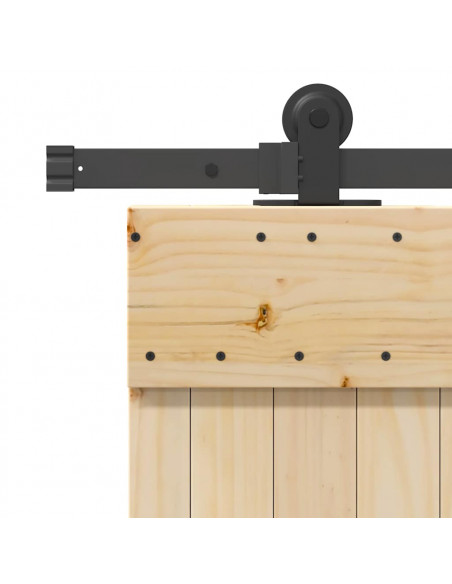 Porta Scorrevole con Set Hardware 70x210 cm Legno Massello Pino