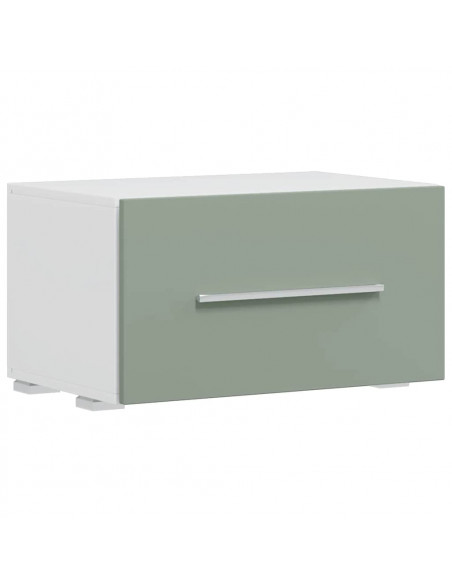 Mobile TV 5 pz con Illuminazione a LED Verde Oliva Truciolato