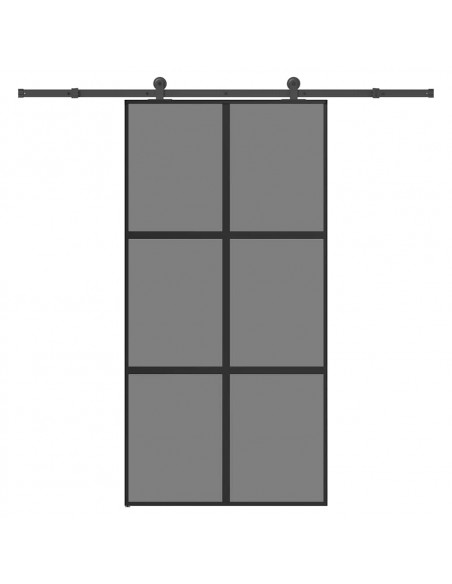 Porta Scorrevole con Ferramenta Vetro Temperato Alluminio