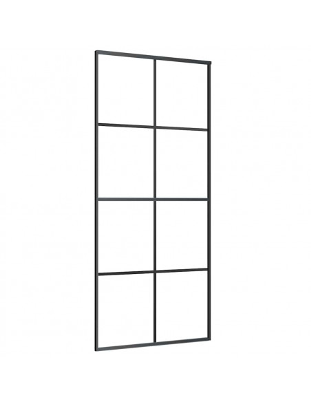 Porta Scorrevole con Ferramenta 90x205cm Vetro ESG Alluminio
