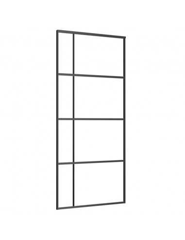 Porta Scorrevole con Ferramenta 90x205cm Vetro ESG Alluminio