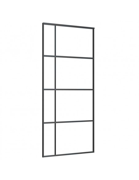 Porta Scorrevole con Ferramenta 90x205cm Vetro ESG Alluminio