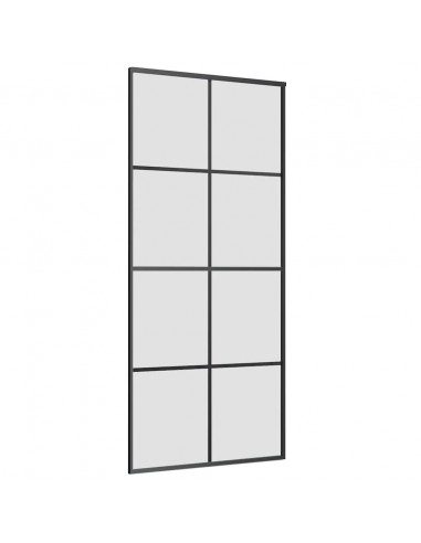 Porta Scorrevole con Ferramenta 90x205cm Vetro ESG Alluminio