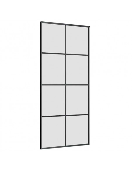 Porta Scorrevole con Ferramenta 90x205cm Vetro ESG Alluminio