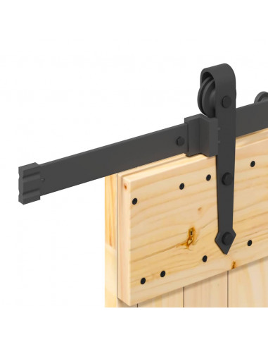 Porta Scorrevole con Set Hardware 70x210 cm Legno Massello Pino