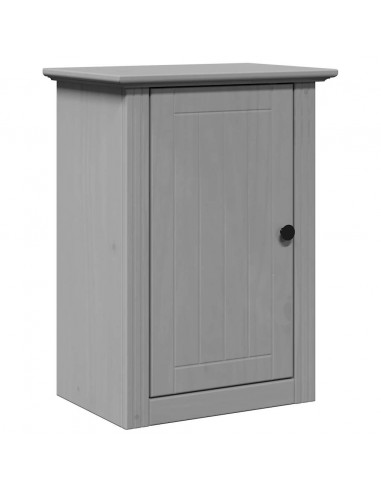 Set Mobili da Bagno 3 pz BODO Grigio in Legno Massello di Pino