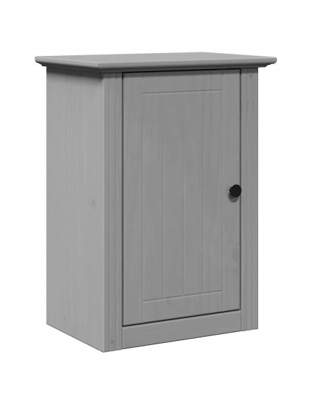 Set Mobili da Bagno 3 pz BODO Grigio in Legno Massello di Pino