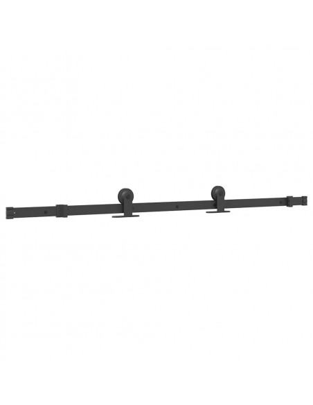 Porta Scorrevole Ferramenta 76x205 cm Vetro Temperato Alluminio