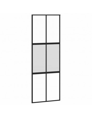 Porta Scorrevole Ferramenta 76x205 cm Vetro Temperato Alluminio