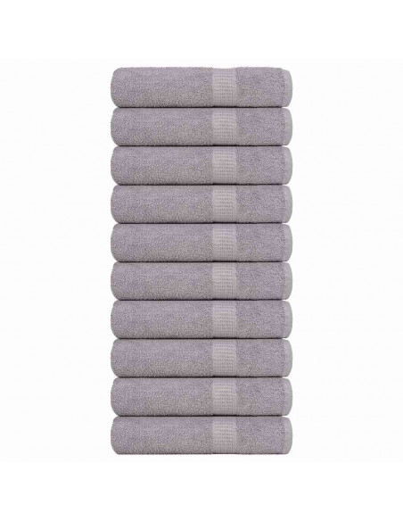 Asciugamani da Bagno 10pz Grigio 100x150cm 360 g/m² 100% Cotone