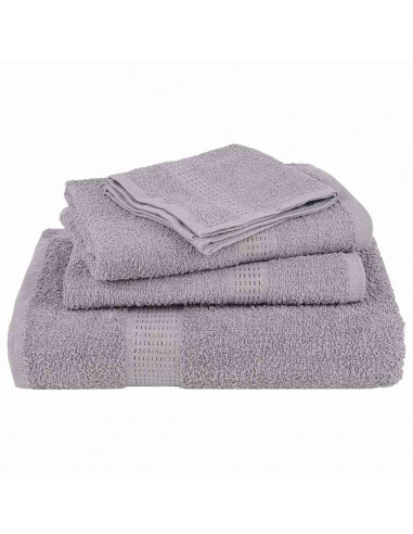 Asciugamani da Bagno 10pz Grigio 100x150cm 360 g/m² 100% Cotone