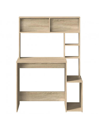 Scrivania Mensole Rovere Sonoma 100x45x140 cm Legno Multistrato