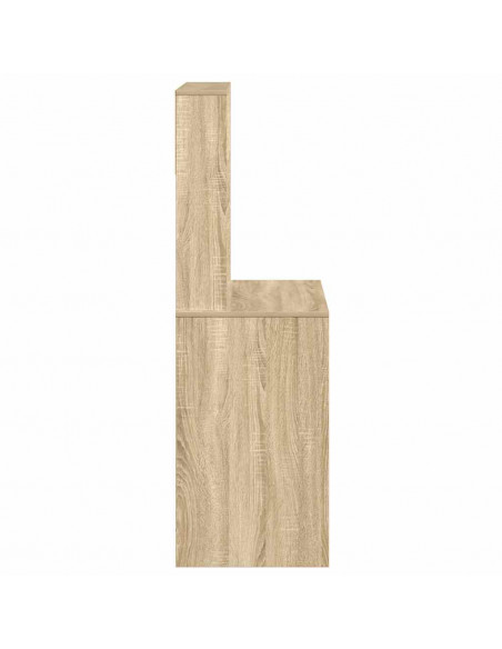Scrivania Mensole Rovere Sonoma 100x45x140 cm Legno Multistrato