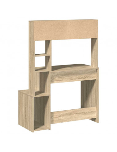 Scrivania Mensole Rovere Sonoma 100x45x140 cm Legno Multistrato