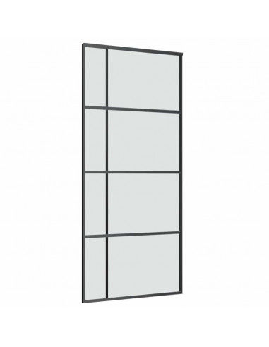 Porta Scorrevole con Ferramenta 90x205cm Vetro ESG Alluminio