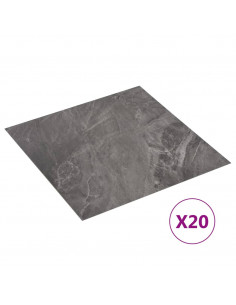 Listoni Pavimenti Adesivi 20 pz in PVC 1,86 m² Marmo Nero