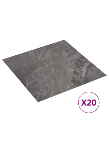 Listoni Pavimenti Adesivi 20 pz in PVC 1,86 m² Marmo Nero