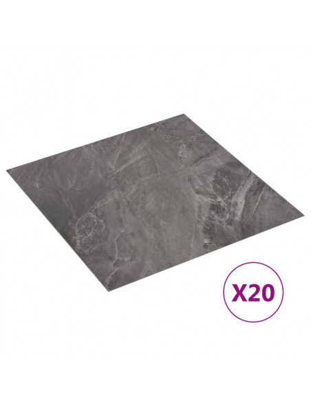 Listoni Pavimenti Adesivi 20 pz in PVC 1,86 m² Marmo Nero