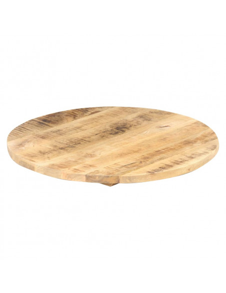 Piano Tavolo in Legno Massello di Mango Rotondo 25-27 mm 40 cm