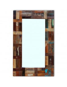 Specchio in Legno Massello di Recupero 80x50 cm