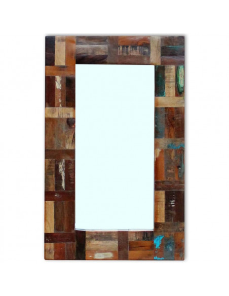 Specchio in Legno Massello di Recupero 80x50 cm