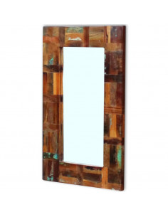 Specchio in Legno Massello di Recupero 80x50 cm 2