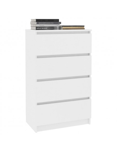 Credenza Bianca 60x35x98,5 cm in Legno Multistrato