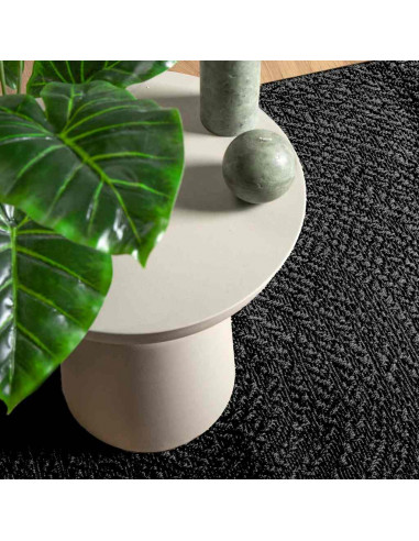 Tappeto ZIZUR Antracite 80x250 cm Aspetto Iuta Interni Esterni