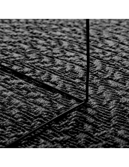 Tappeto ZIZUR Antracite 80x250 cm Aspetto Iuta Interni Esterni