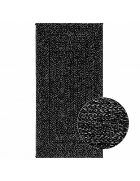 Tappeto ZIZUR Antracite 60x110 cm Aspetto Iuta Interni Esterni