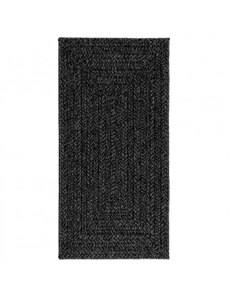Tappeto ZIZUR Antracite 60x110 cm Aspetto Iuta Interni Esterni