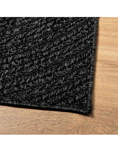 Tappeto ZIZUR Antracite 240x340 cm Aspetto Iuta Interni Esterni