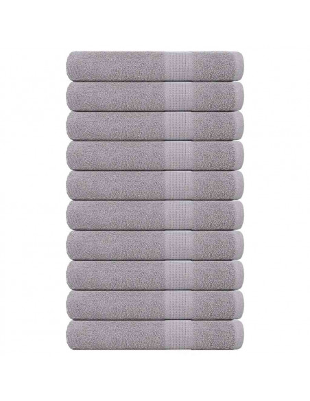 Asciugamani per Sauna 10pz Grigio 80x200cm 360 g/m² 100% Cotone
