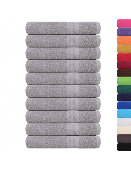 Asciugamani per Sauna 10pz Grigio 80x200cm 360 g/m² 100% Cotone