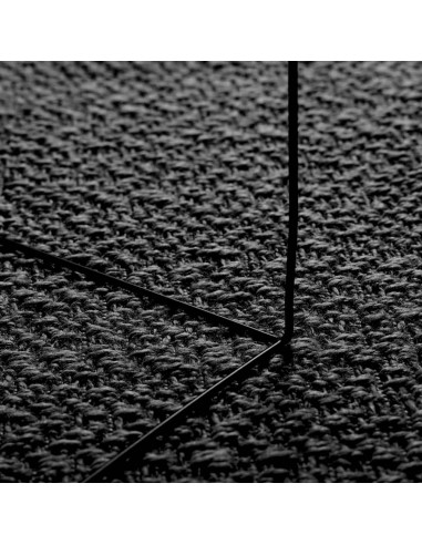 Tappeto ZIZUR Antracite 200x290 cm Aspetto Iuta Interni Esterni